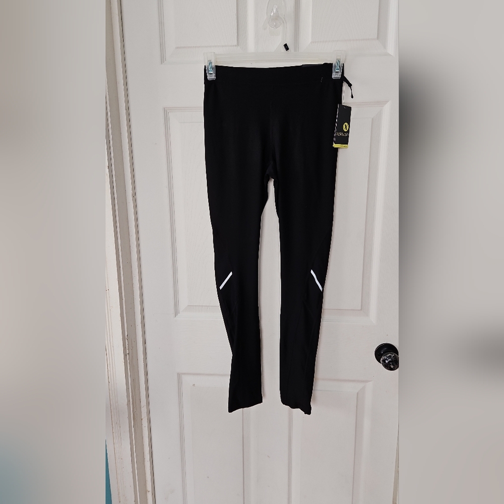 Xersion Black Kids Leggings with Reflective Accents